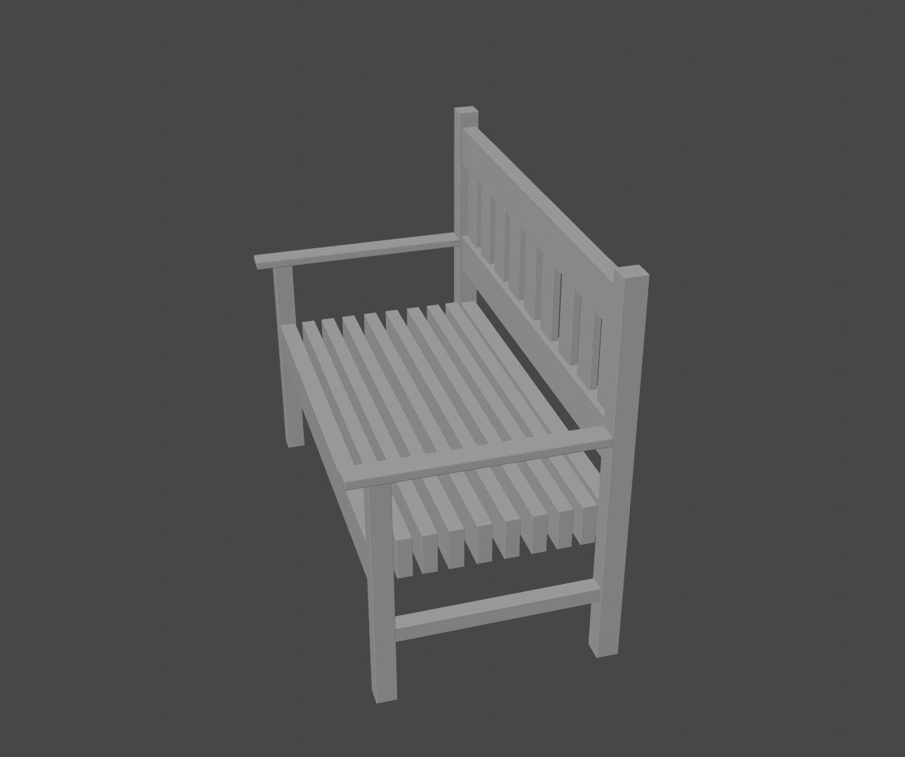 Benches park bench slats 3D Model Collection_18