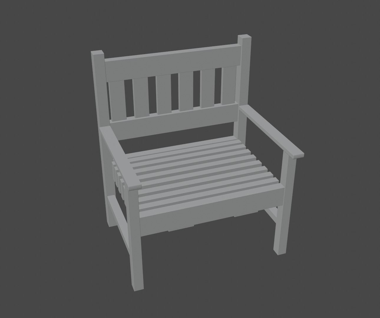 Benches park bench slats 3D Model Collection_34