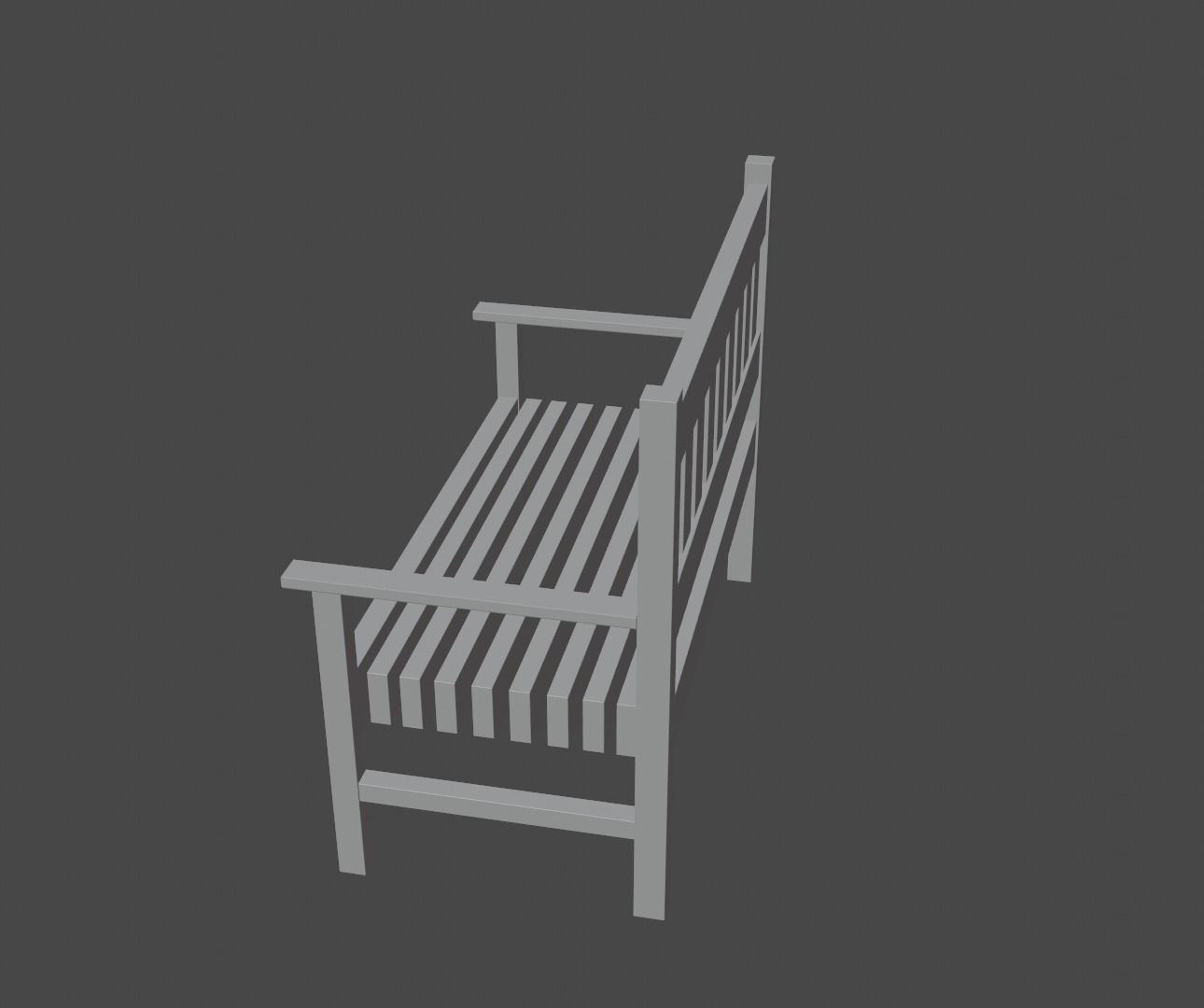 Benches park bench slats 3D Model Collection_15
