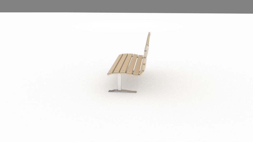 Benches park bench slats 3D Model Collection_60