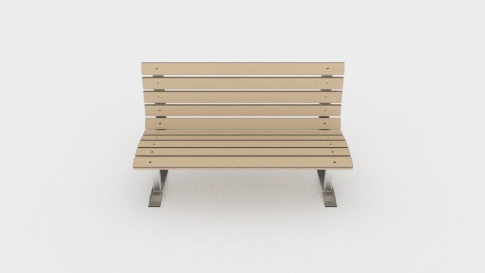 Benches park bench slats 3D Model Collection_57