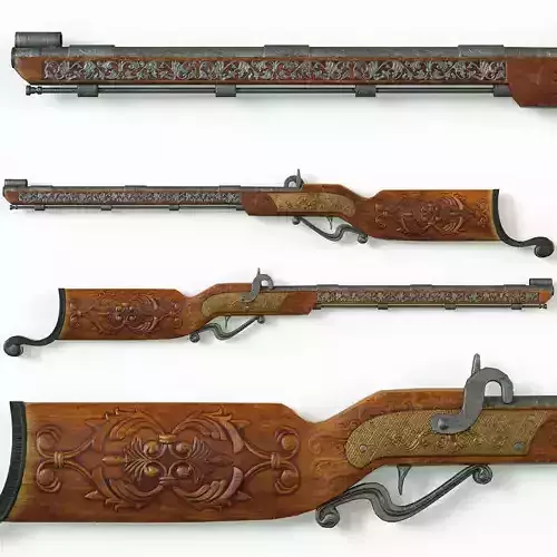 low poli classic rifle