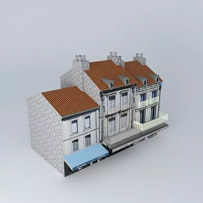 Store Basketry wool Place Nationale Ribérac Free 3D model