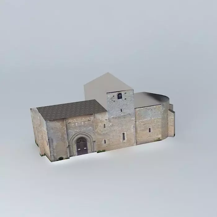 Church Bourg du Bost Perigord Vert Free 3D model