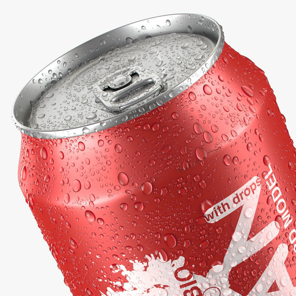Can With Water Droplets 350ml 3D model_1