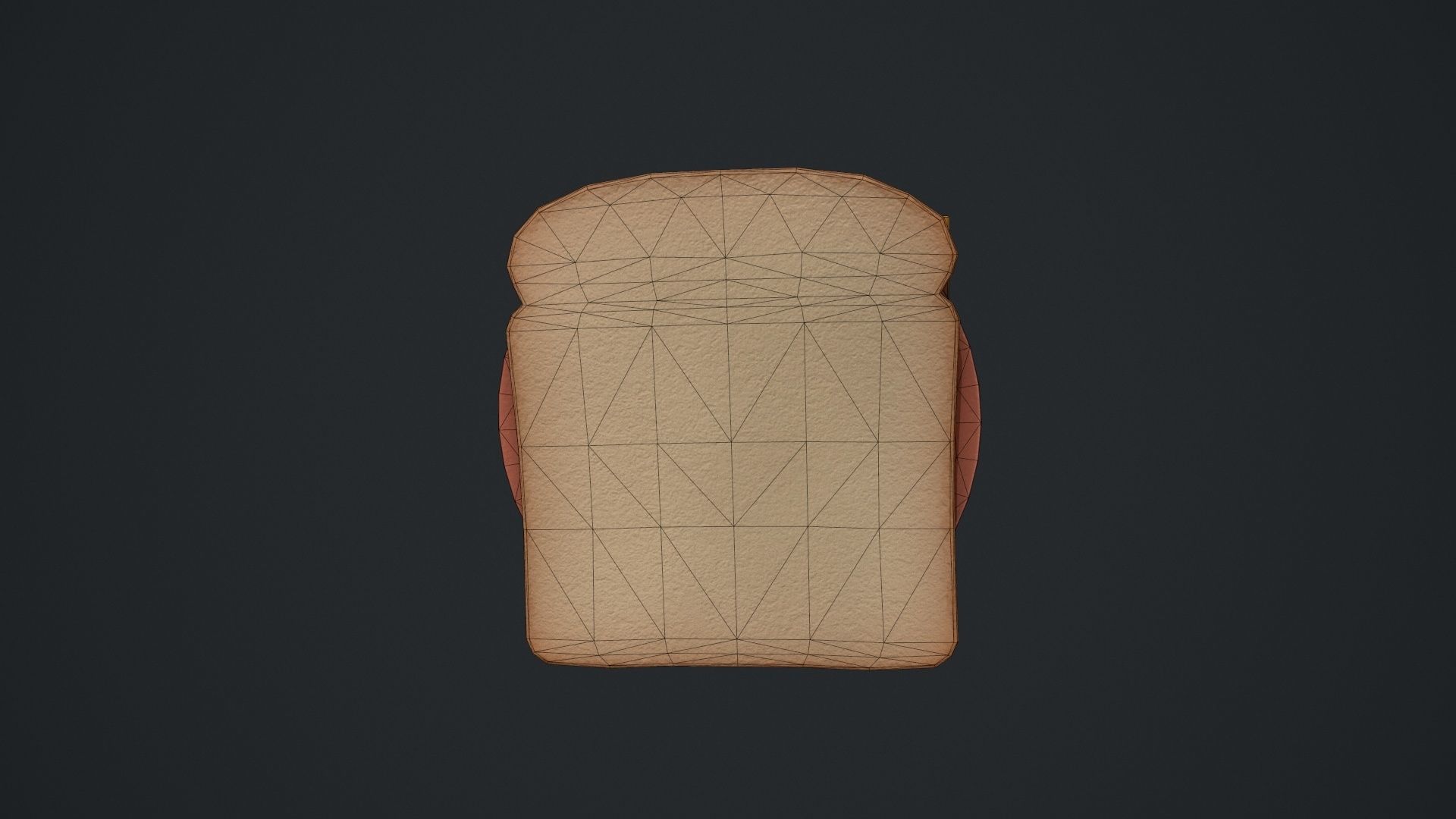 Bologna and Cheese Sandwich Low-poly 3D model_12