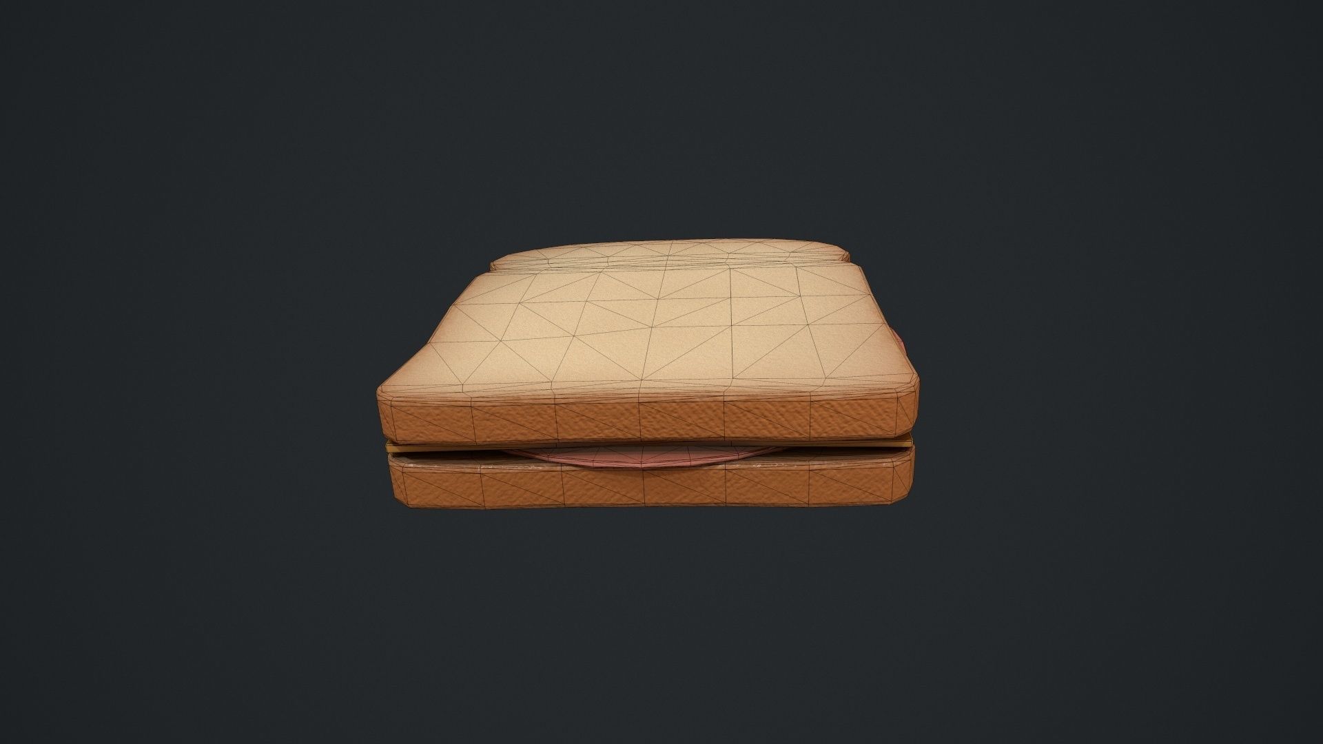 Bologna and Cheese Sandwich Low-poly 3D model_15