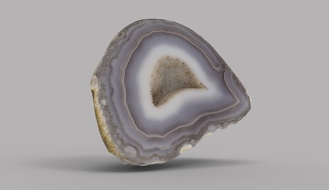 3d scan of Agate gem Low-poly 3D model
