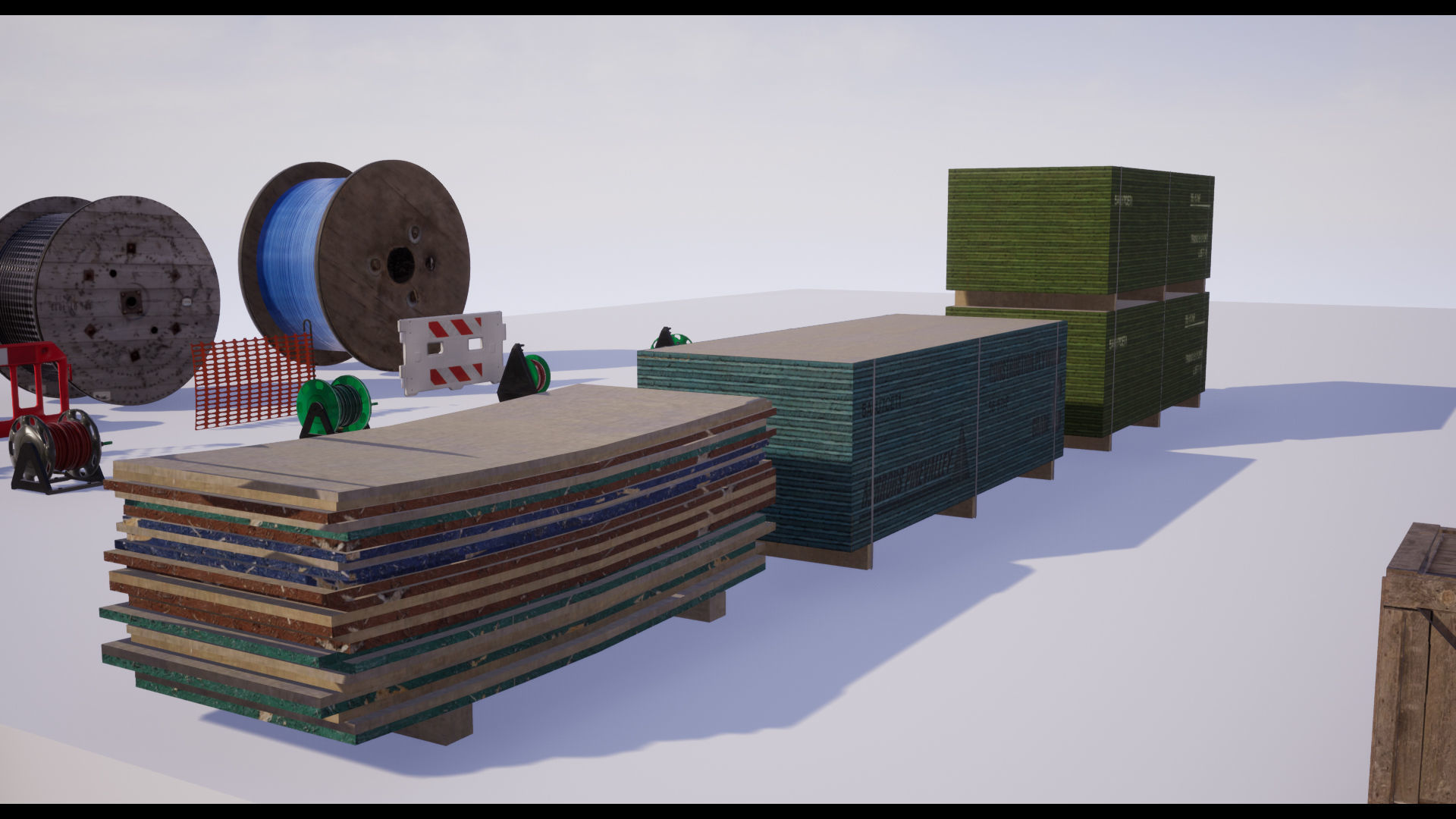 Warehouse - Construction - Cargo - Building Set - FBX included Low-poly 3D model_5