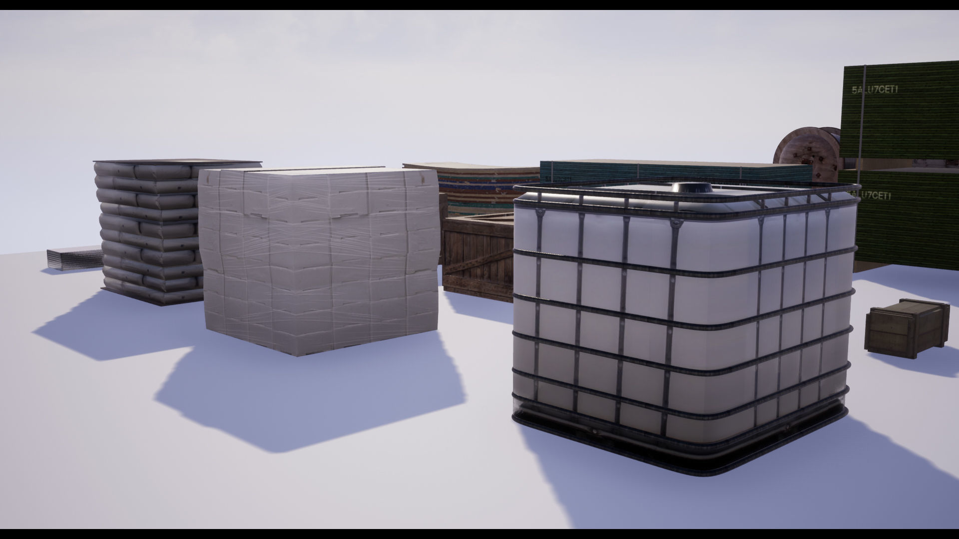 Warehouse - Construction - Cargo - Building Set - FBX included Low-poly 3D model_7