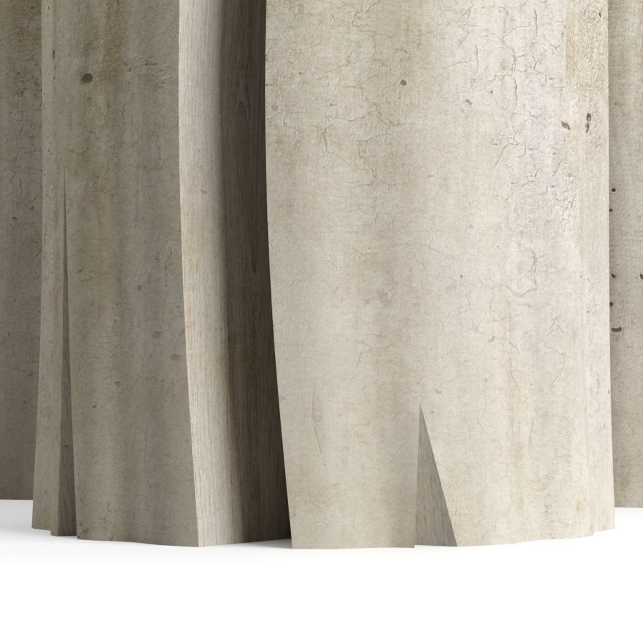 Wood Stub Side Tables 3D model_2