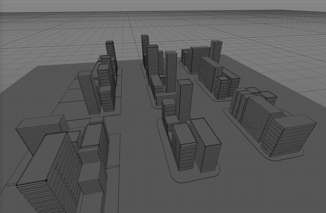 Futuristic abstract sci-fi city with unique buildings 3D model_3