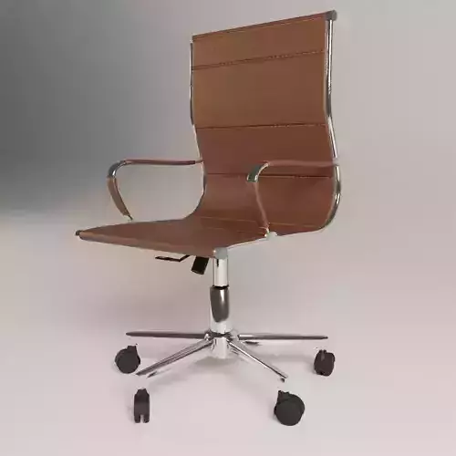 Office Chair in Leather and Metal PBR