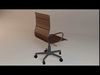 Office Chair in Leather and Metal PBR Low-poly 3D model_1