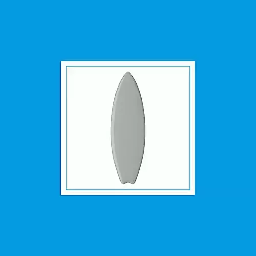 Surfboard Classic Fishboard 3D Model