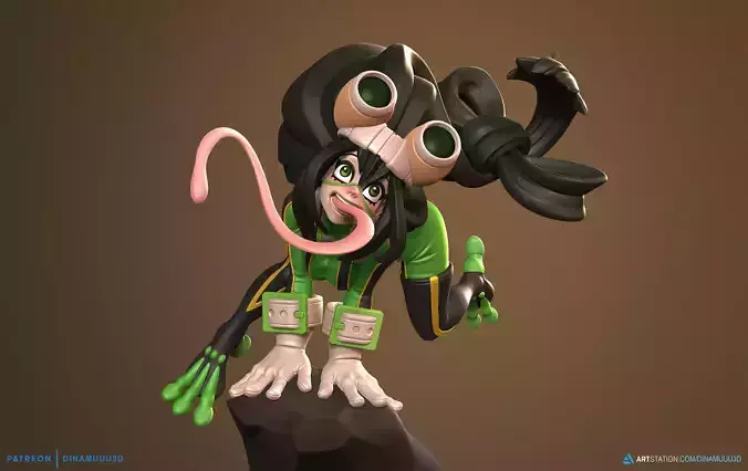 Tsuyu Asui Multi Versions SFW NSFW 3D Print Model STL 3D print model