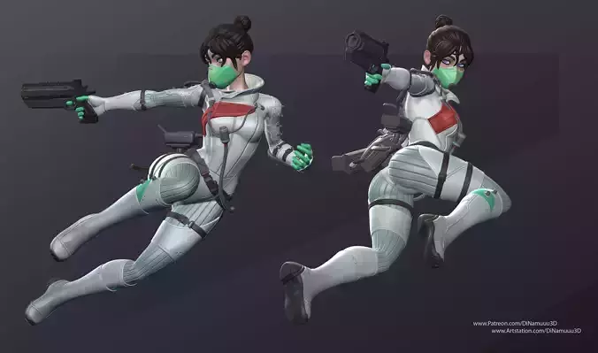 Apex Legends Wraith Multi Vers SFW and NSFW 3D Print Model STL 3D print model