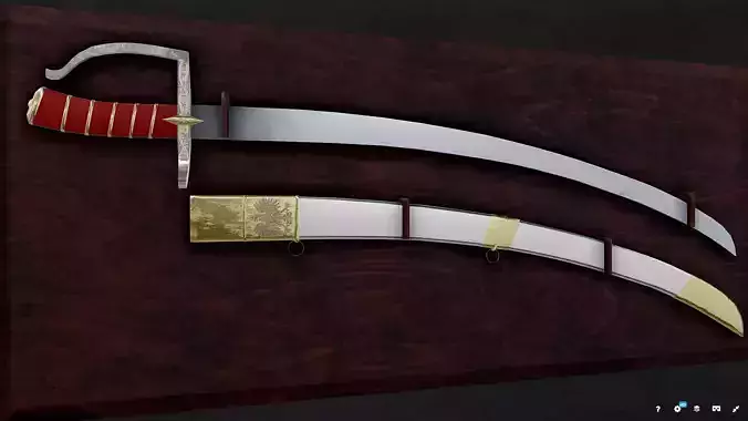 Custom Polish Saber Low-poly 3D model