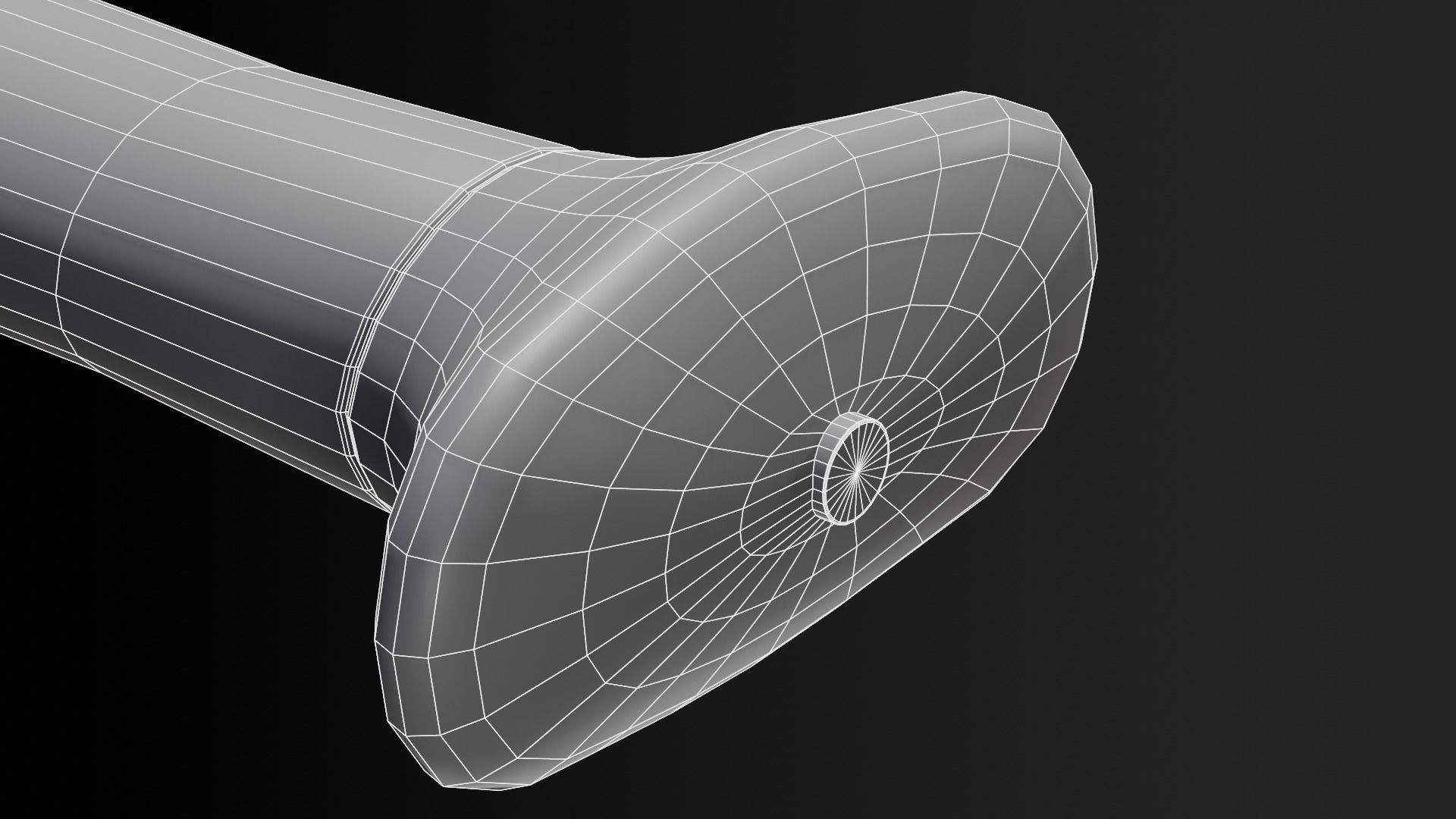 Shotel curved sword Low-poly 3D model_6