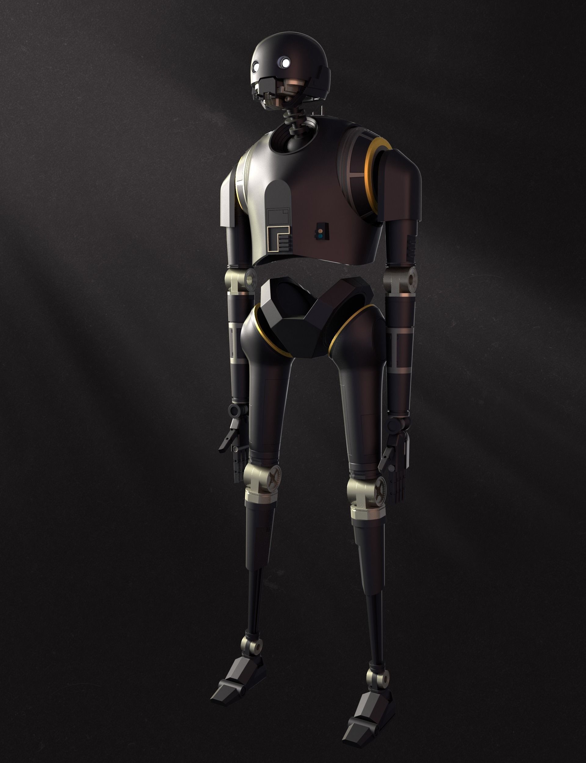 K2SO from Rogue one Low-poly 3D model_2