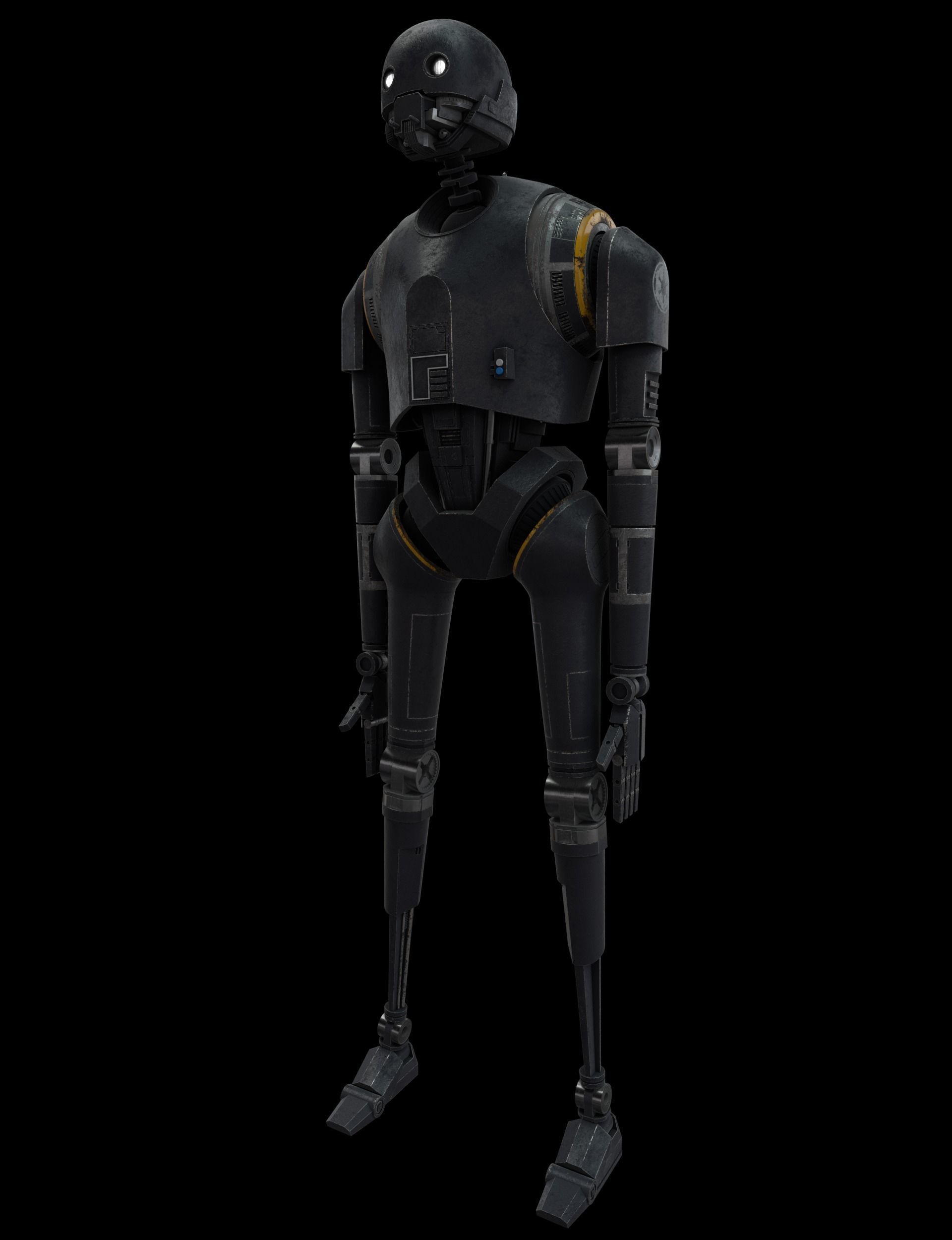 K2SO from Rogue one Low-poly 3D model_3