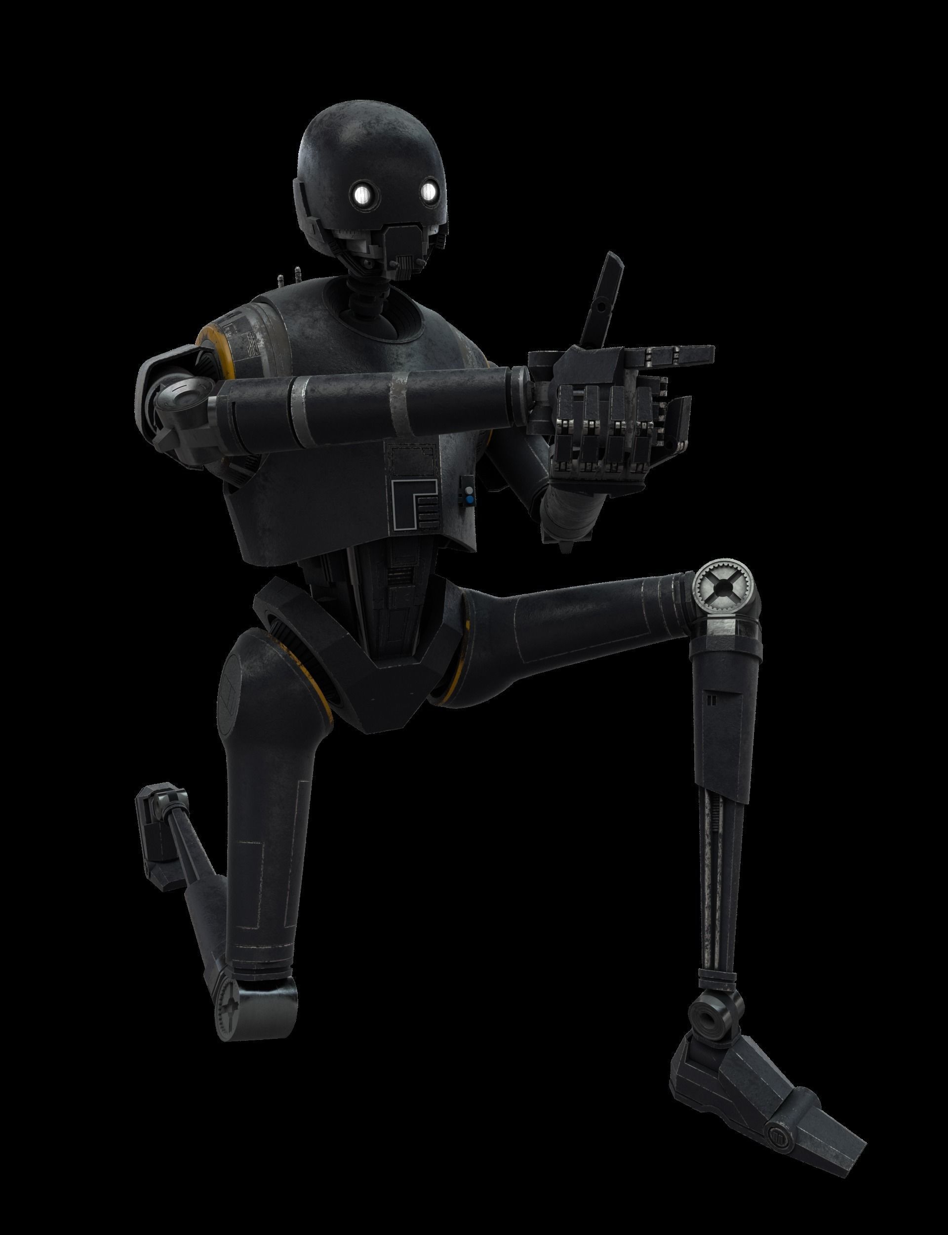 K2SO from Rogue one Low-poly 3D model_1
