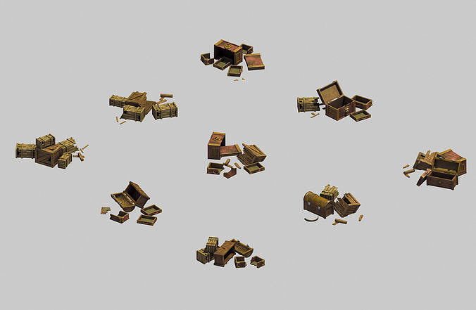 Dynasty Treasure - Boxes 3D model