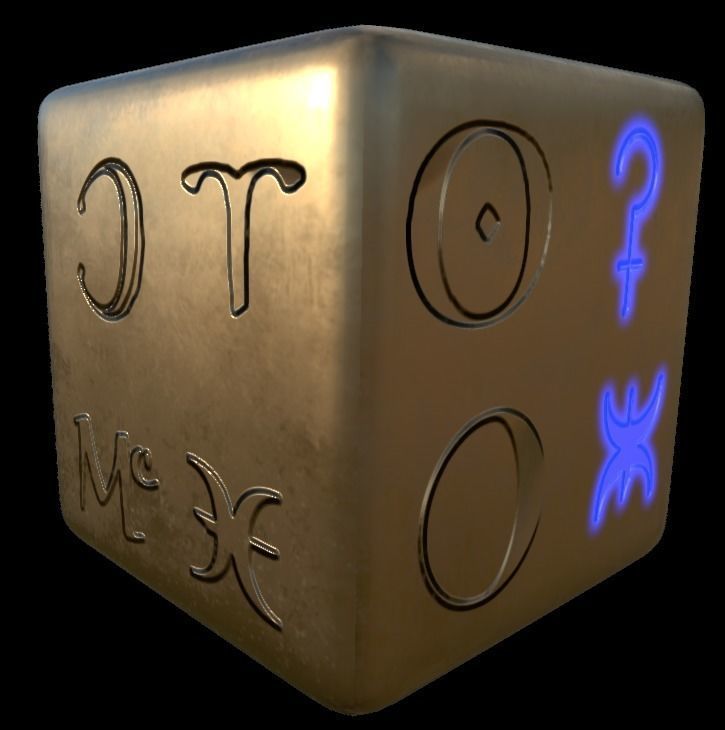 Astrology symbols set Height map Alpha Brushes decals Texture Texture_17