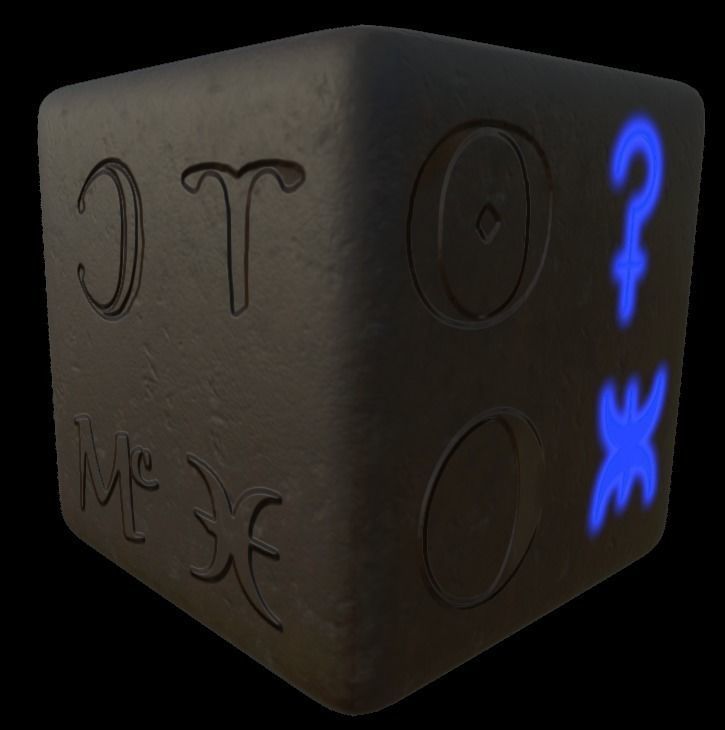 Astrology symbols set Height map Alpha Brushes decals Texture Texture_10