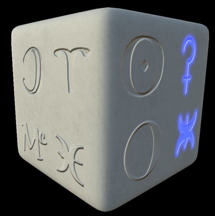 Astrology symbols set Height map Alpha Brushes decals Texture Texture_8