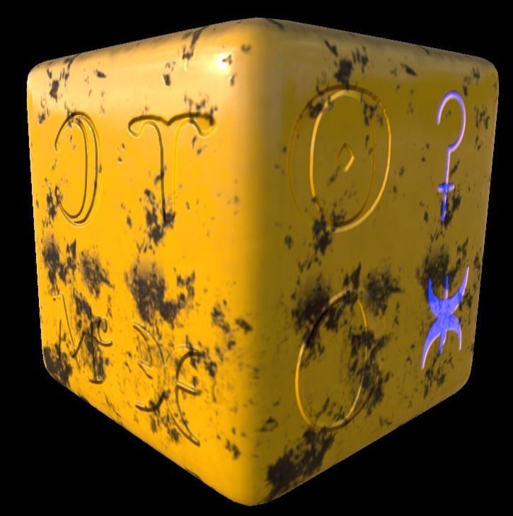 Astrology symbols set Height map Alpha Brushes decals Texture Texture_11