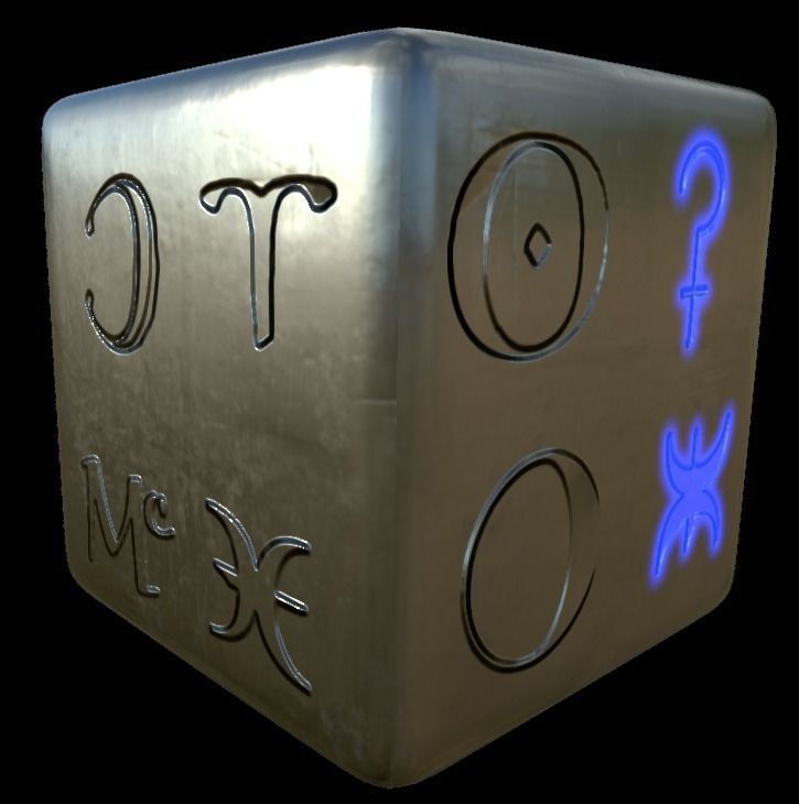 Astrology symbols set Height map Alpha Brushes decals Texture Texture_6