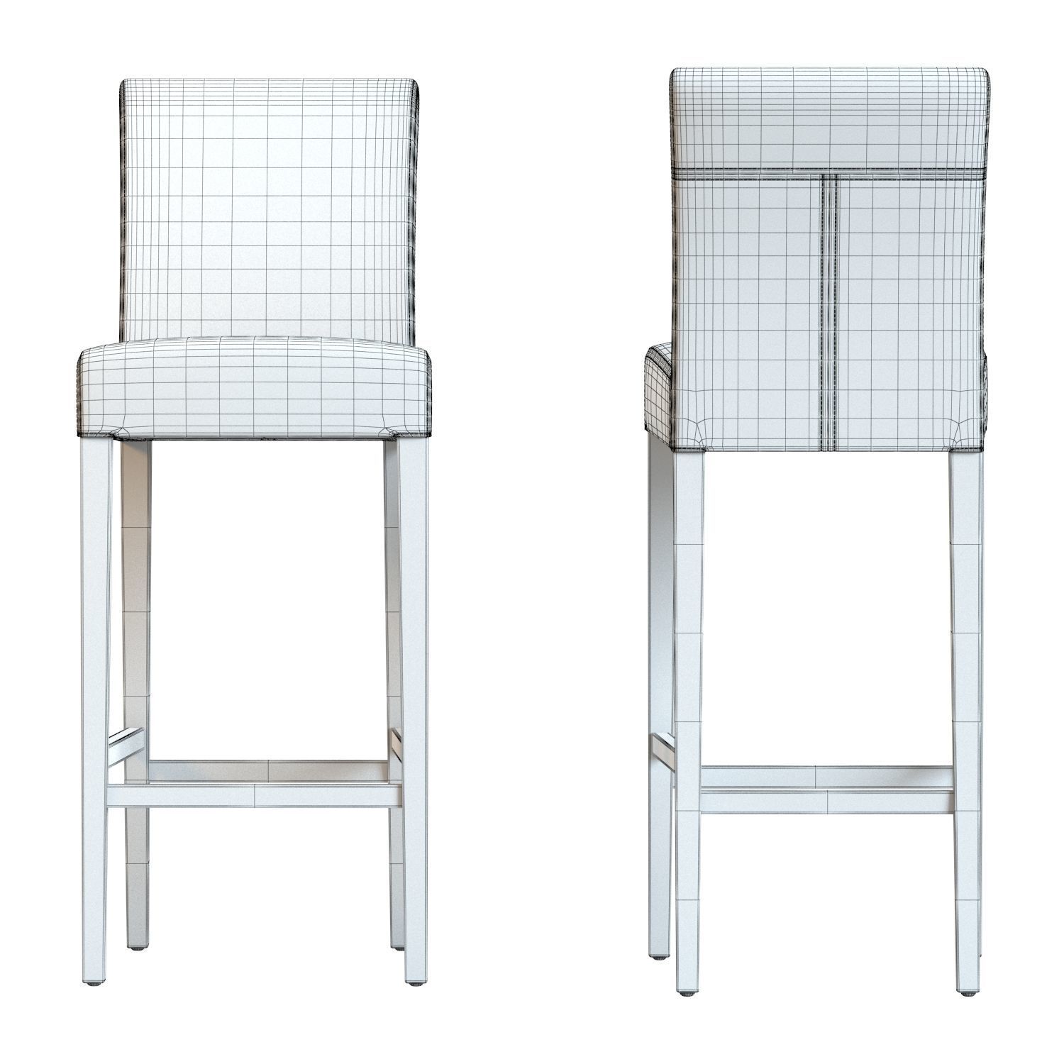 Crate and Barrel - Lowe Leather Bar Stool 3D model_5