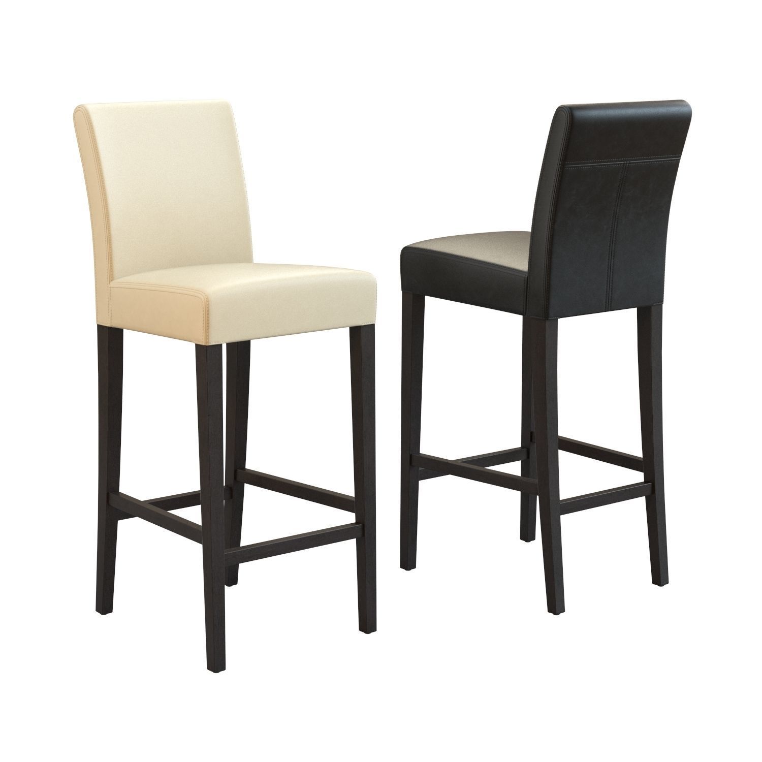 Crate and Barrel - Lowe Leather Bar Stool 3D model_6
