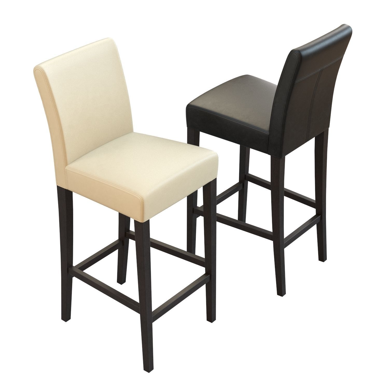Crate and Barrel - Lowe Leather Bar Stool 3D model_2