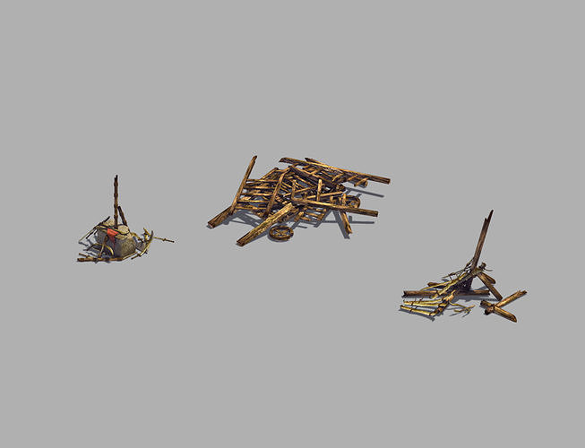 Dynasty Broken - knife ladder - ladder truck 3D model