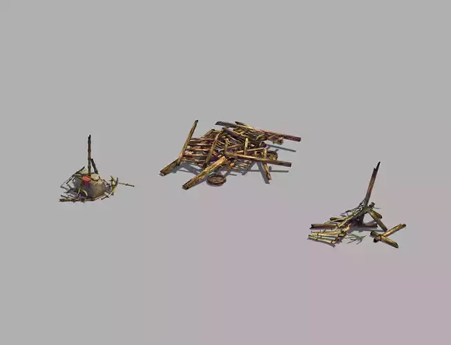 Dynasty Broken - knife ladder - ladder truck 3D model