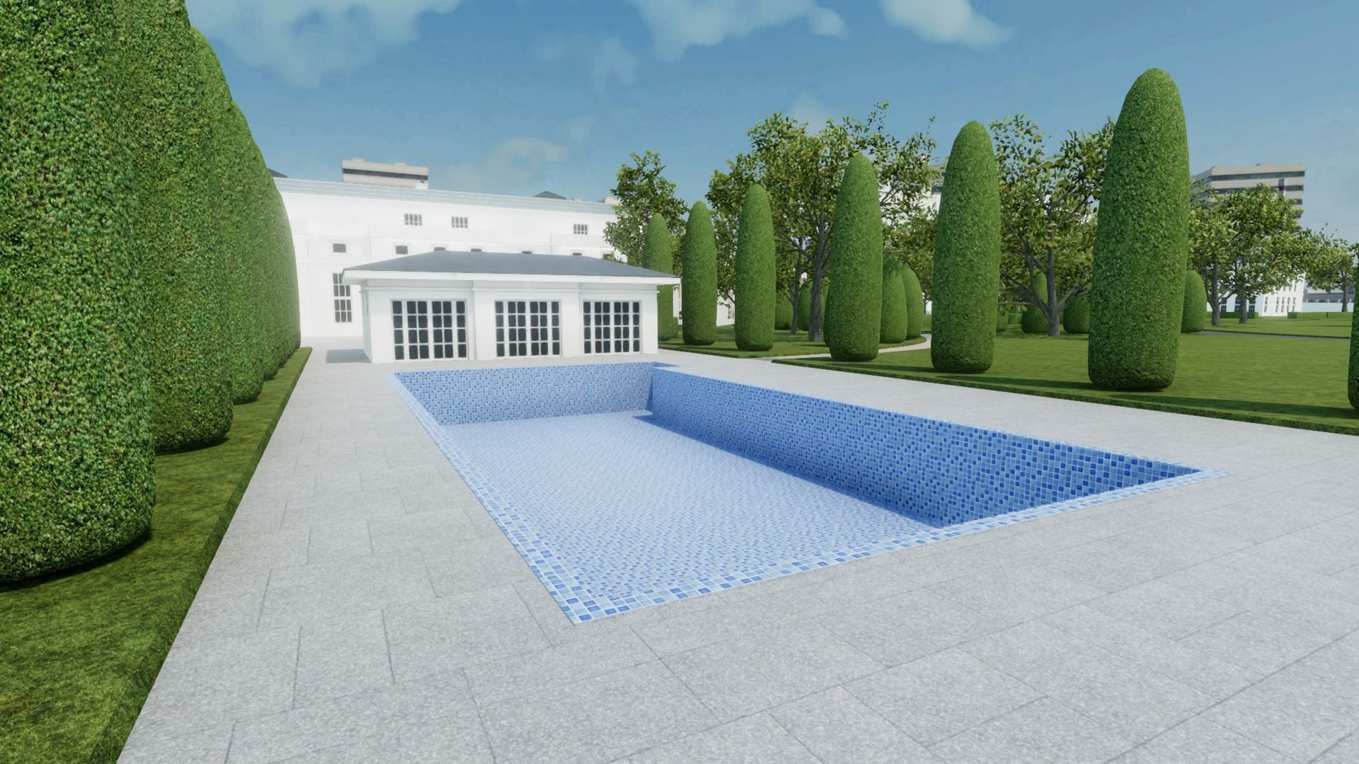 Oval Office of the White House Low-poly 3D model_15