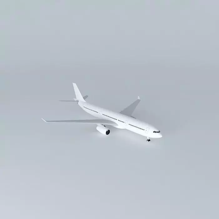 Template - Airbus A330-200 Free 3D model_0