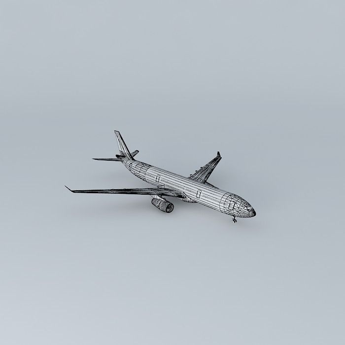 Template - Airbus A330-200 Free 3D model_3