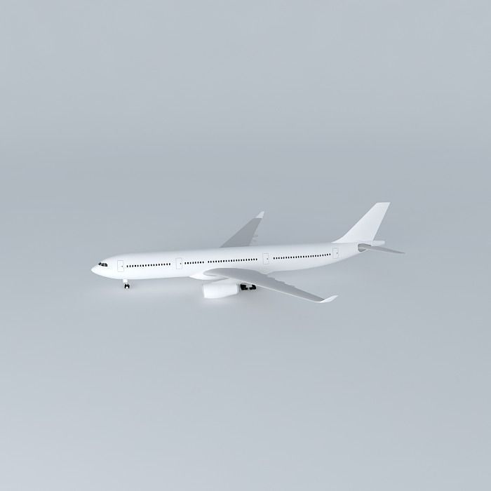 Template - Airbus A330-200 Free 3D model_2