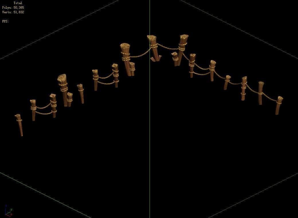 Dynasty City - Railings 3D model_3