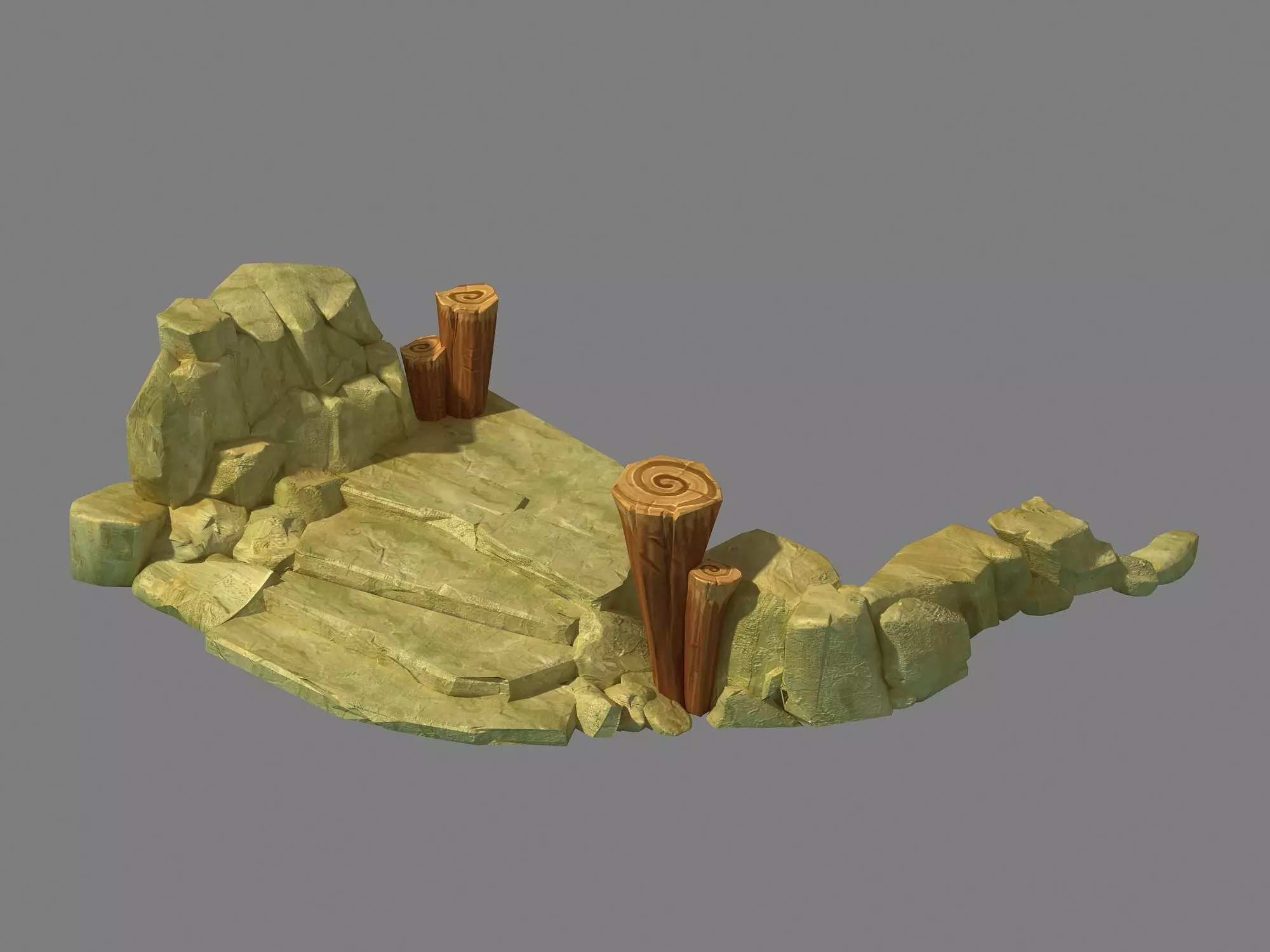 Dynasty City - Stairs 3D model_0