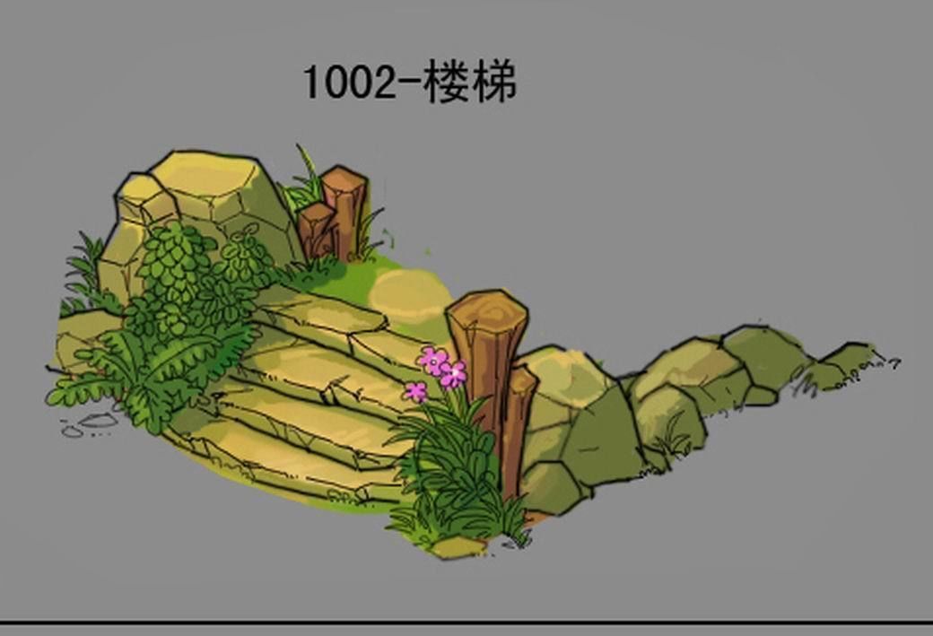 Dynasty City - Stairs 3D model_2