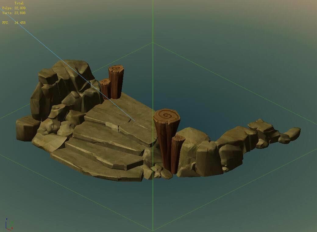 Dynasty City - Stairs 3D model_4