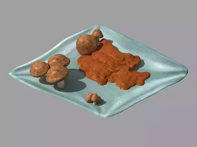 Dynasty City - mushroom stand 3D model