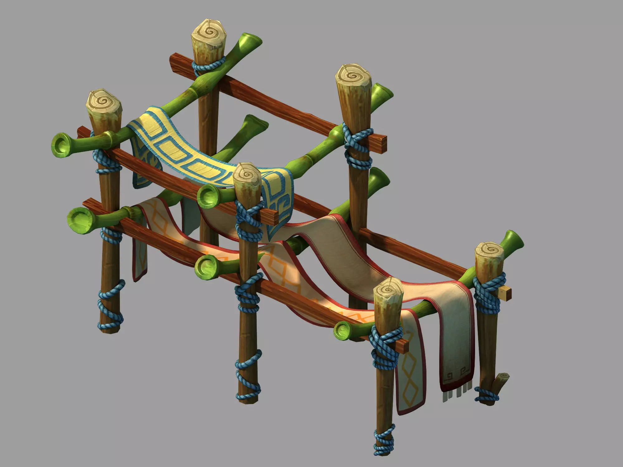 Dynasty City - Clothes rack 3D model