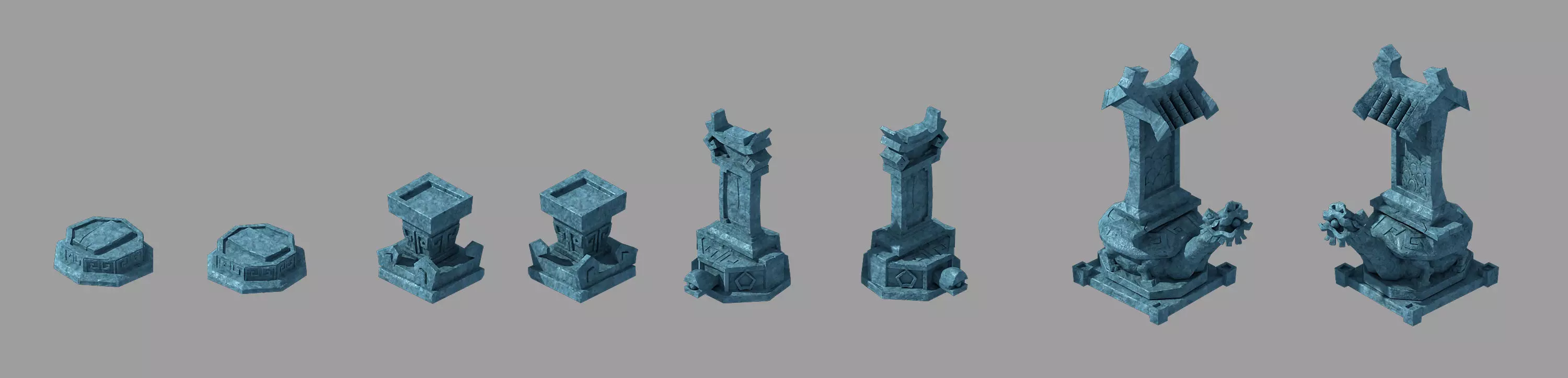 Dynasty City - Xiqiao Tombstone 3D model_0