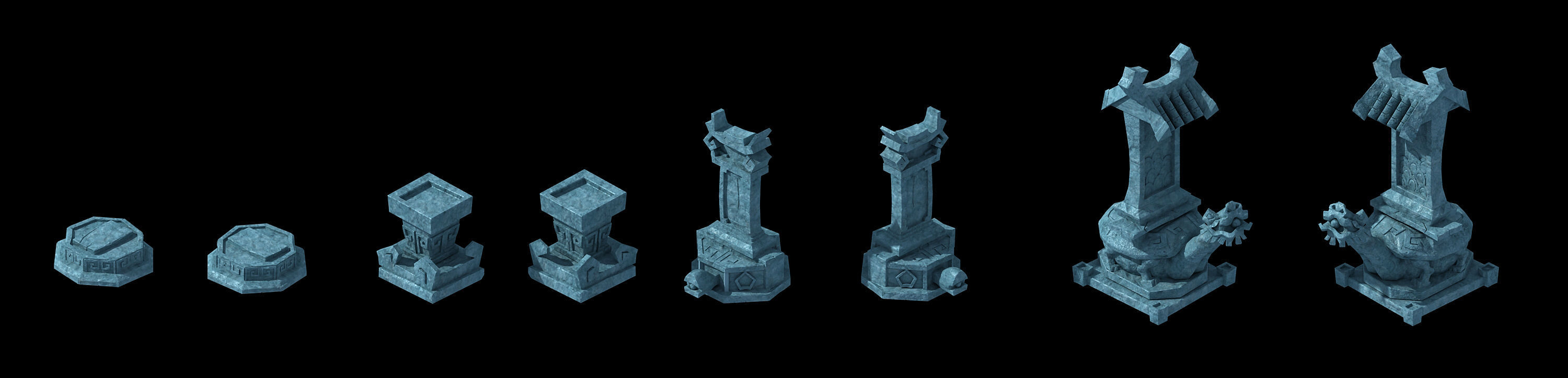 Dynasty City - Xiqiao Tombstone 3D model_1