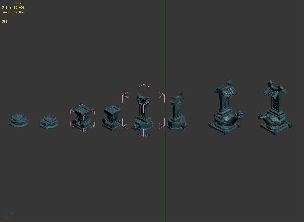 Dynasty City - Xiqiao Tombstone 3D model_5